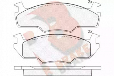 R BRAKE rb0333 -  Комплект тормозных колодок, дисковый тормоз